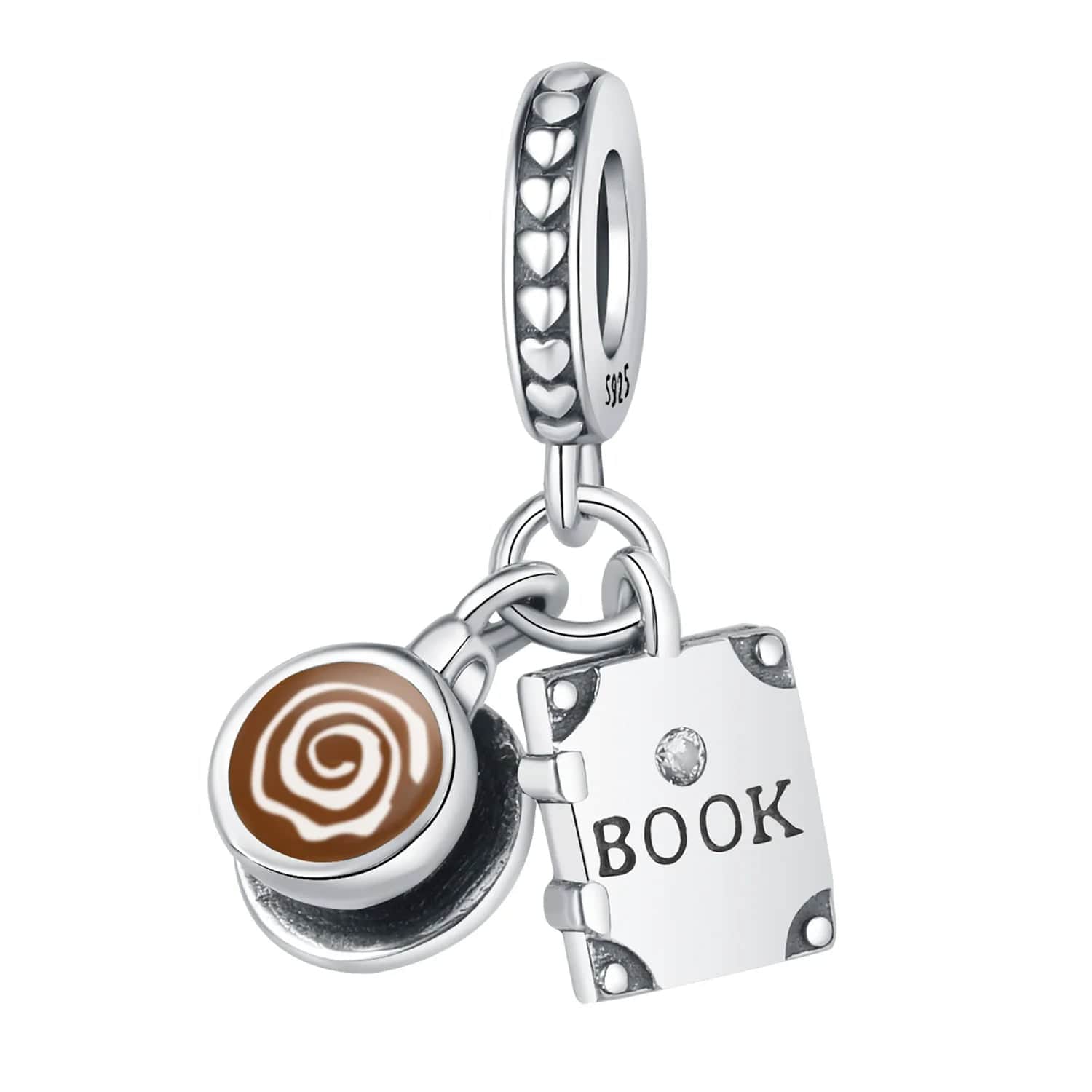 Liora Atelier Coffee Cup & Book Dangle Charm