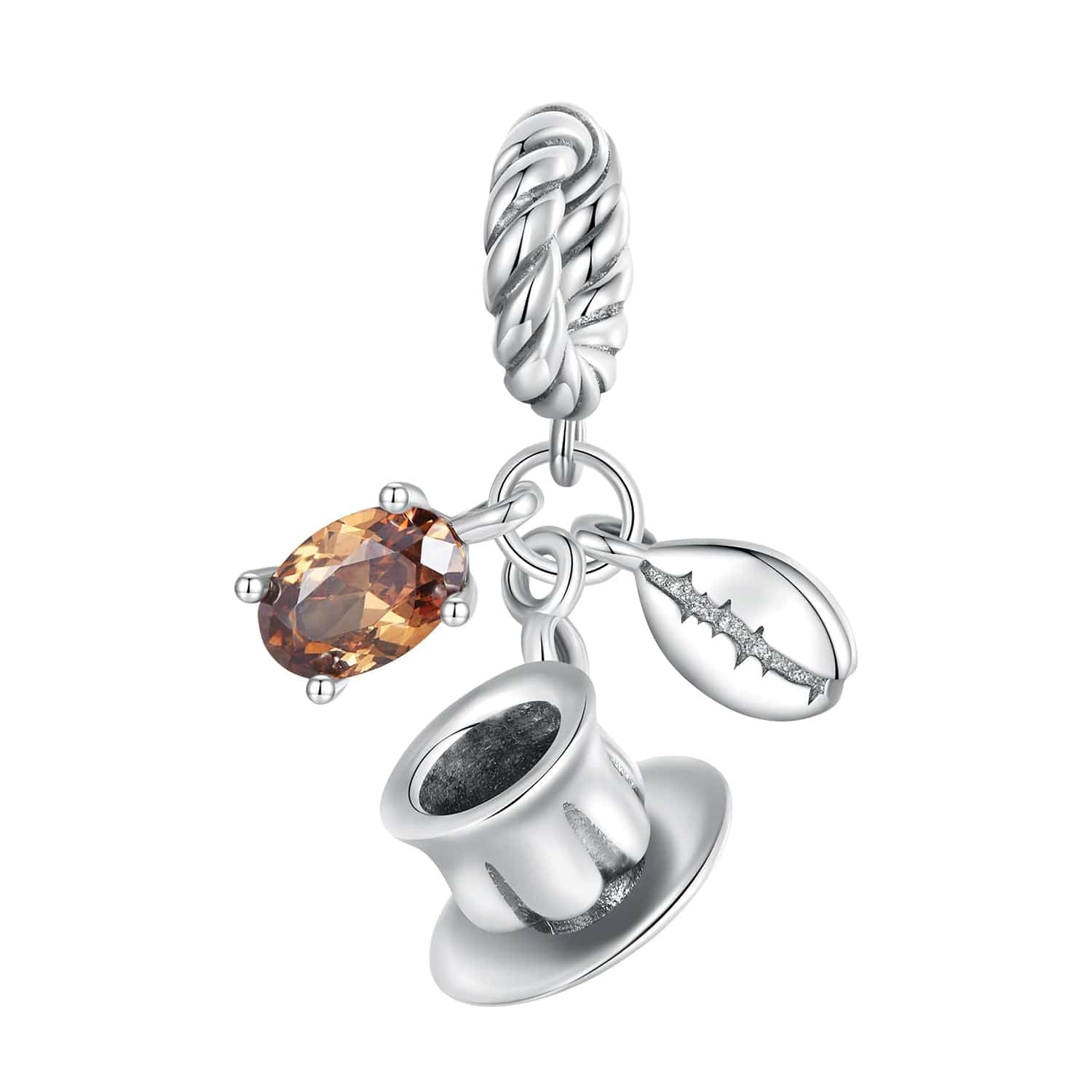 Liora Atelier Coffee Cup & Coffee Bean Dangle Charm
