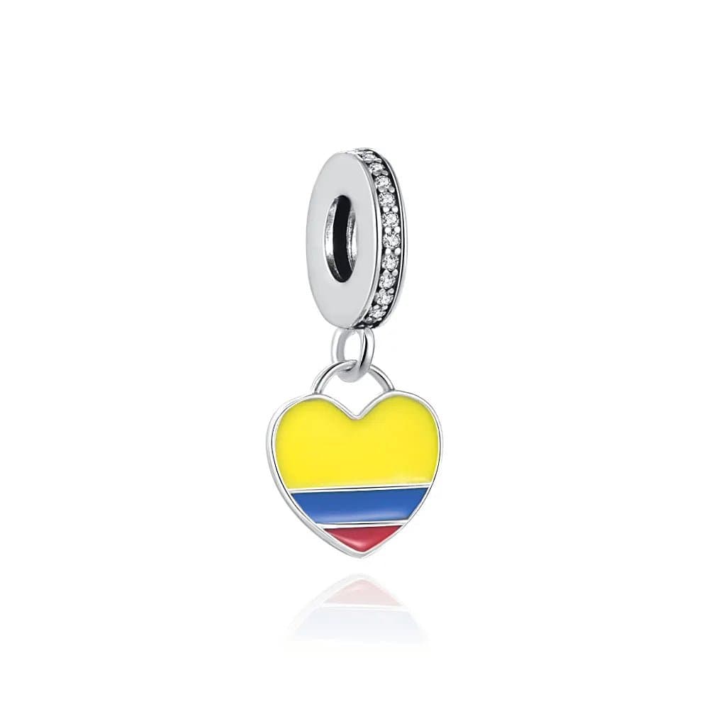 Liora Atelier Colombia Heart Flag Dangle Charm