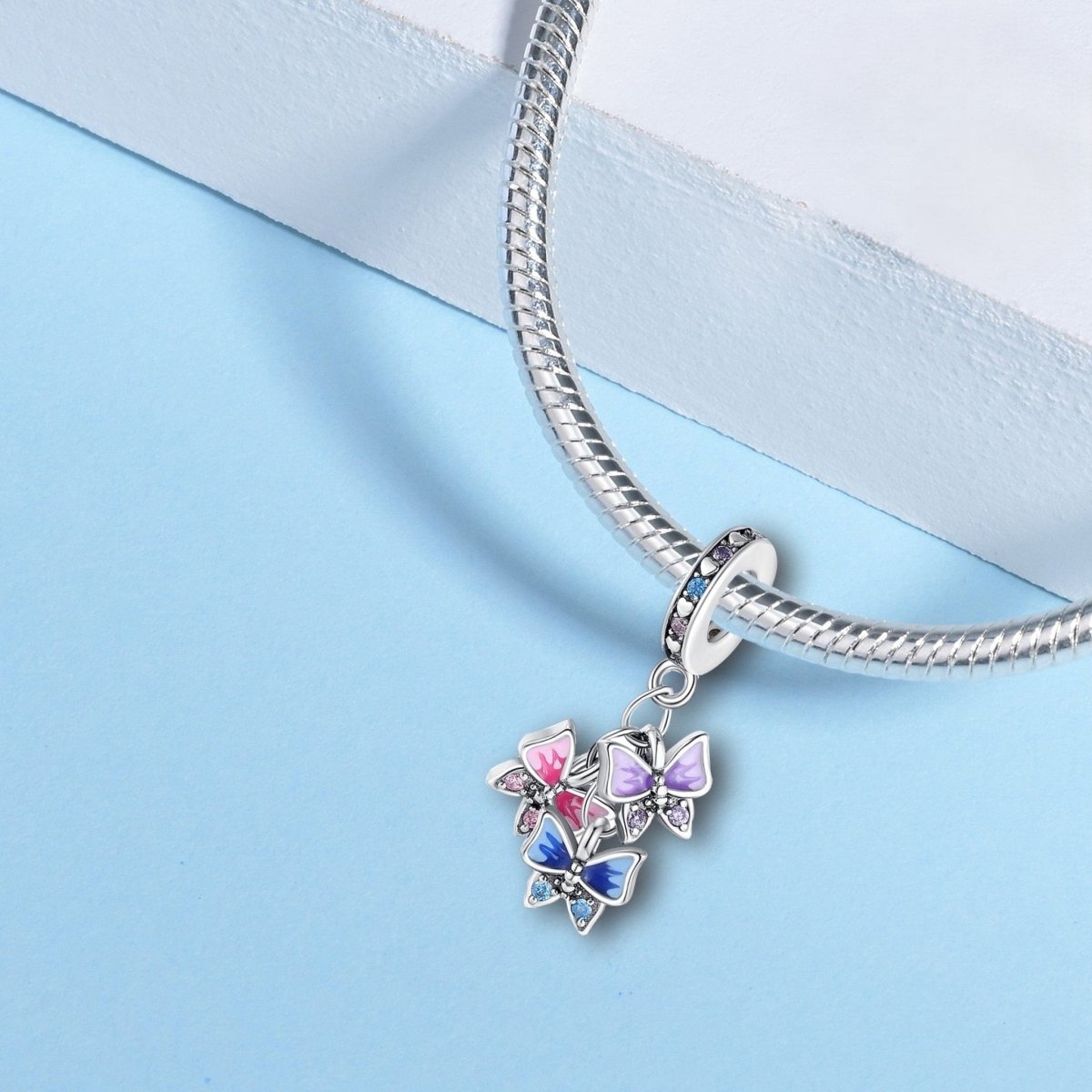Liora Atelier Colorful Butterfly Charm with Sparkling Accents