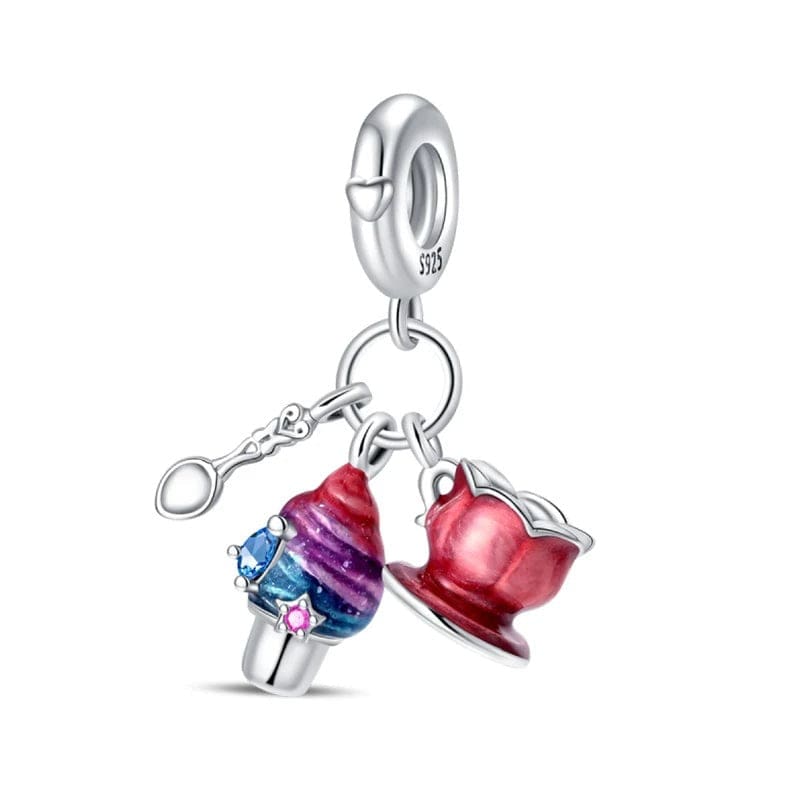 Liora Atelier Colorful Cupcake, Teacup, and Spoon Charm