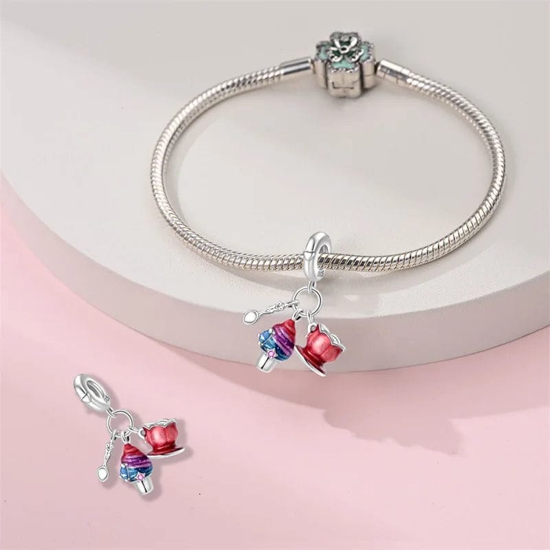 Liora Atelier Colorful Cupcake, Teacup, and Spoon Charm