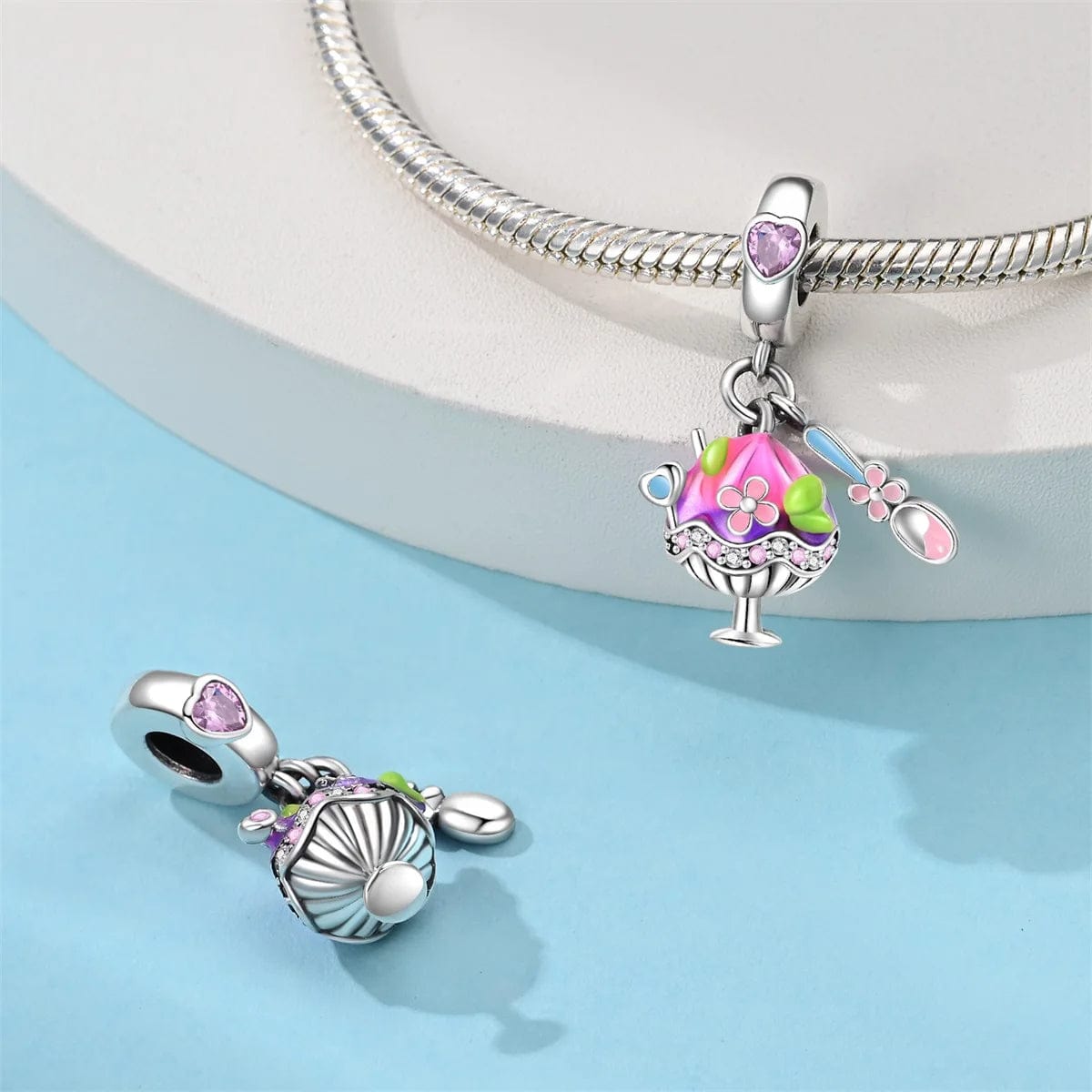 Liora Atelier Colorful Sundae and Spoon Dangle Charm