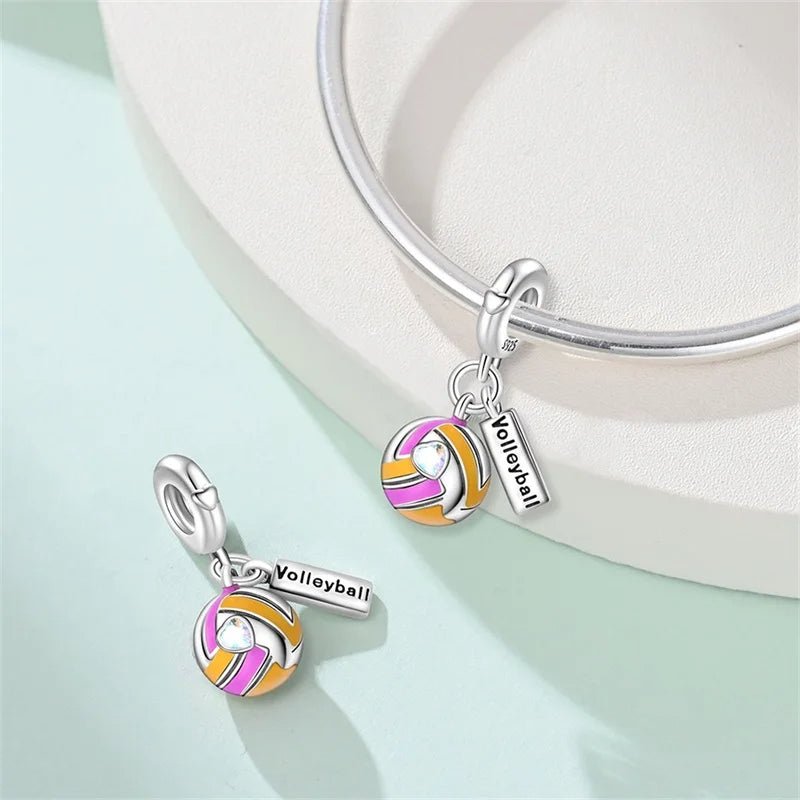 Liora Atelier Colorful Volleyball Dangle Charm