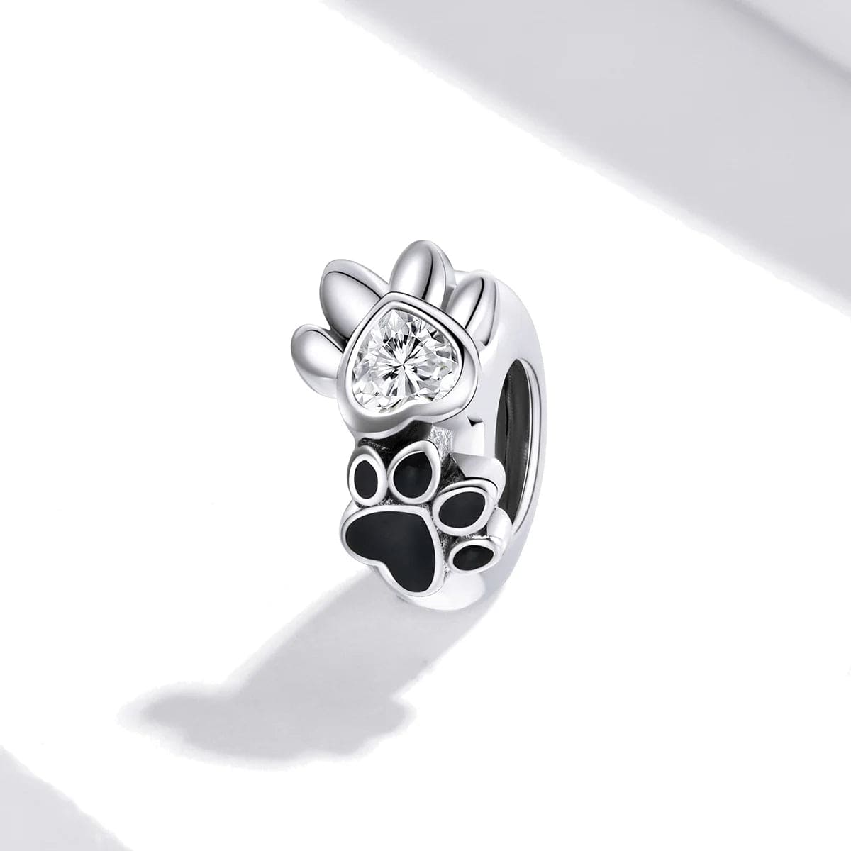 Liora Atelier Crystal Heart & Paw Print Charm