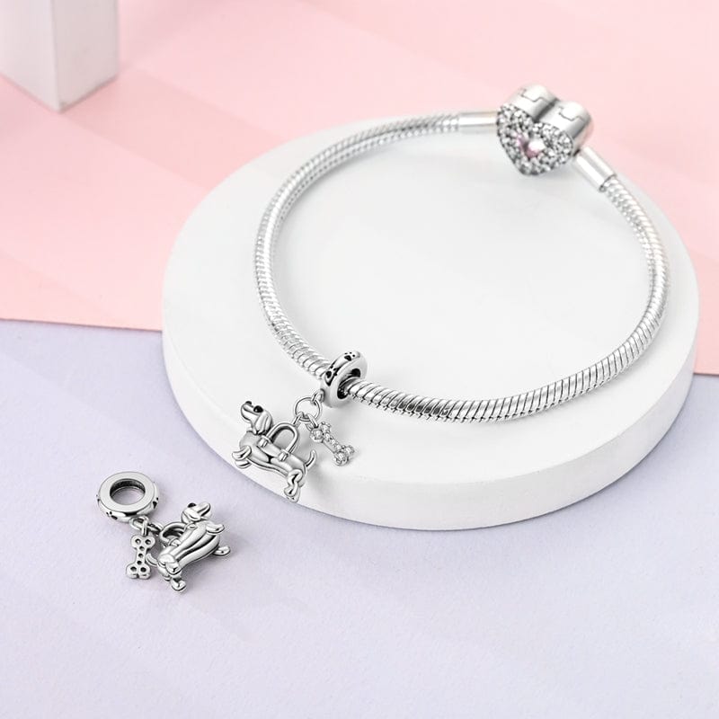 Liora Atelier Dachshund & Bone Double Dangle Charm