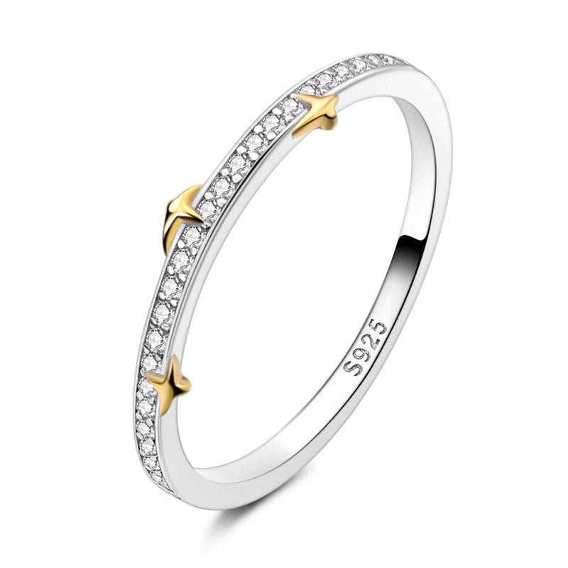 Liora Atelier Dainty Star Accent Pavé Band Ring