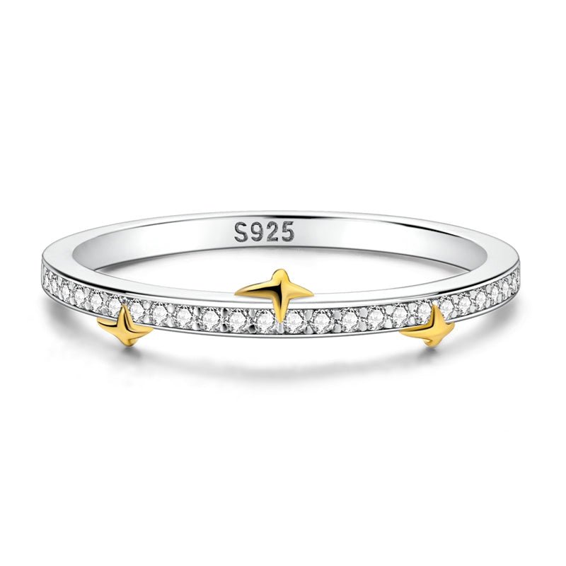Liora Atelier Dainty Star Accent Pavé Band Ring