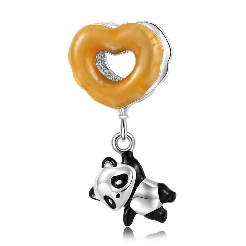 Liora Atelier Dangling Panda & Orange Heart Charm