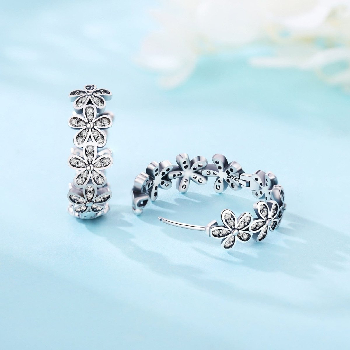Liora Atelier Dazzling Daisy Floral Hoops