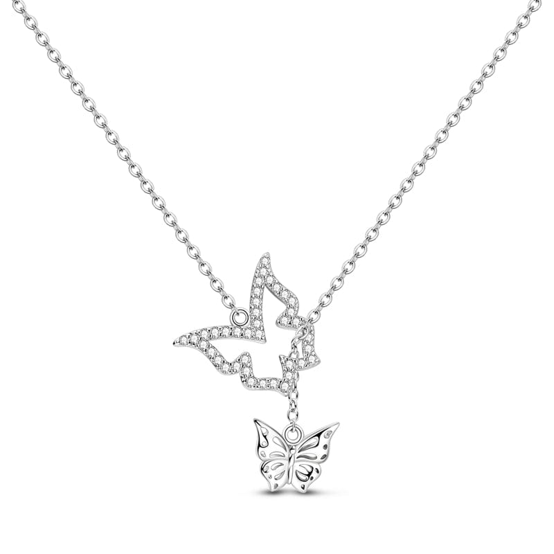 Liora Atelier Dazzling Duo Butterfly Pendant Necklace