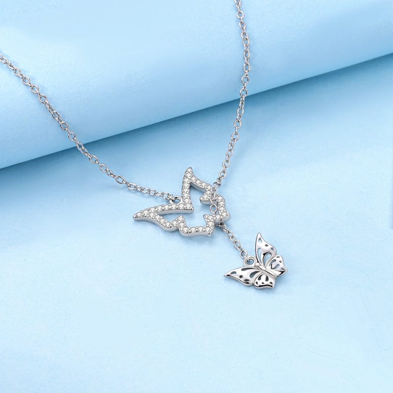 Liora Atelier Dazzling Duo Butterfly Pendant Necklace