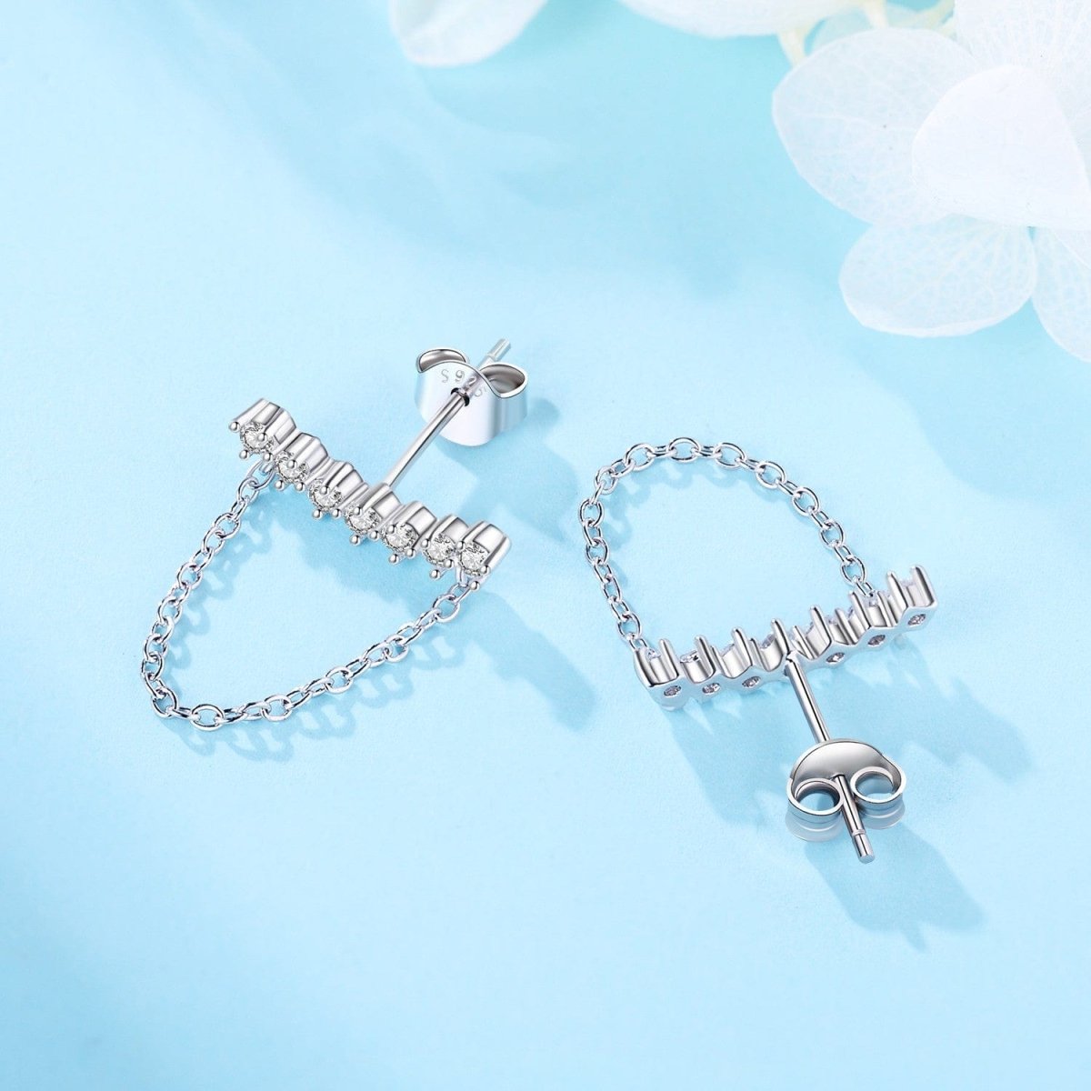 Liora Atelier Diamond Chain Stud Earrings