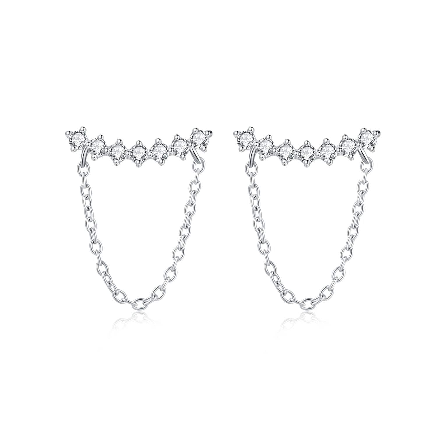 Liora Atelier Diamond Chain Stud Earrings