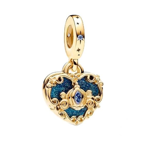 Liora Atelier Disney Cinderella's Carriage & Heart Double Dangle Charm