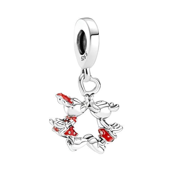Liora Atelier Disney Mickey Mouse & Minnie Mouse Kissing Dangle Charm