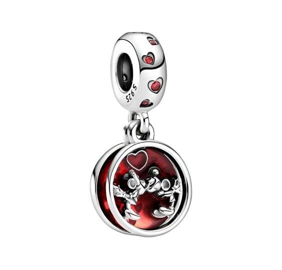 Liora Atelier Disney Mickey Mouse & Minnie Mouse Love and Kisses Dangle Charm