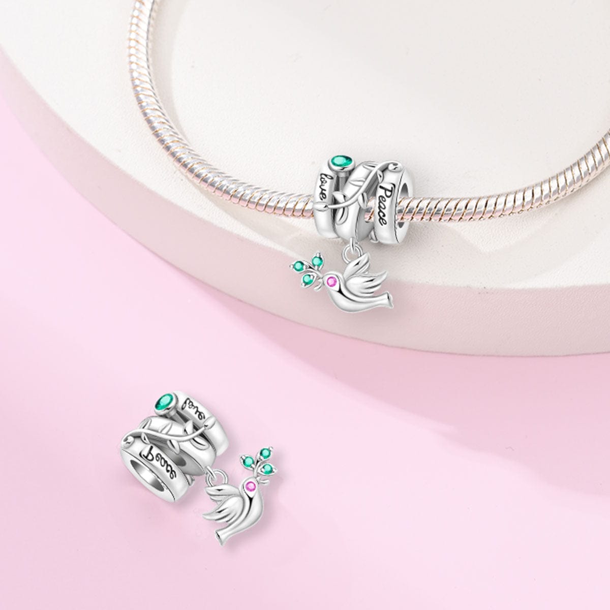 Liora Atelier Dove with Love & Peace Dangle Charm