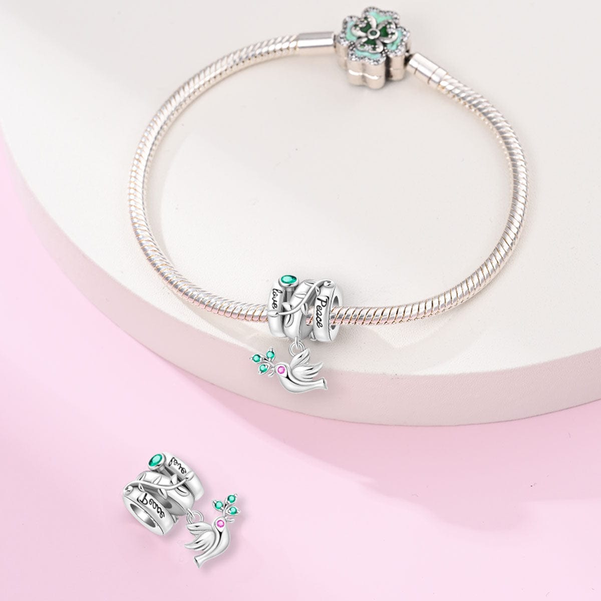 Liora Atelier Dove with Love & Peace Dangle Charm