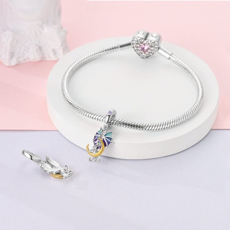 Liora Atelier Dragon & Crescent Moon Fantasy Charm