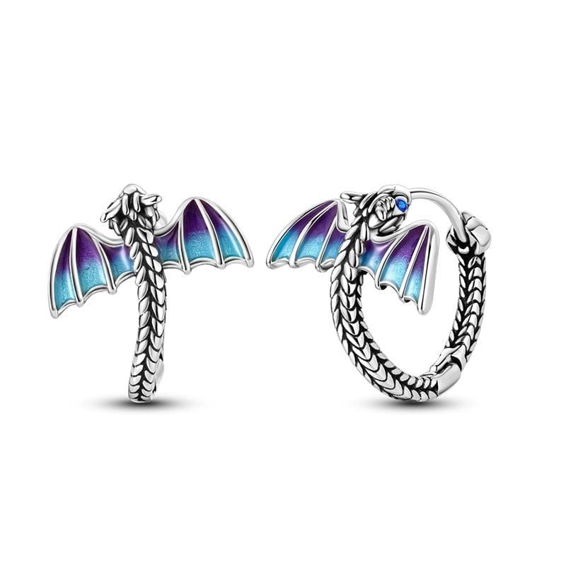 Liora Atelier Dragon Wing Hoop Earrings with Iridescent Detailing