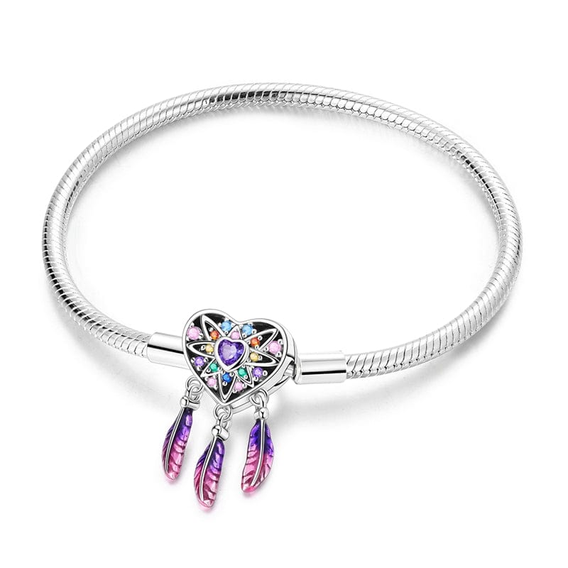 Liora Atelier Dreamcatcher Rainbow Heart Charm Bracelet