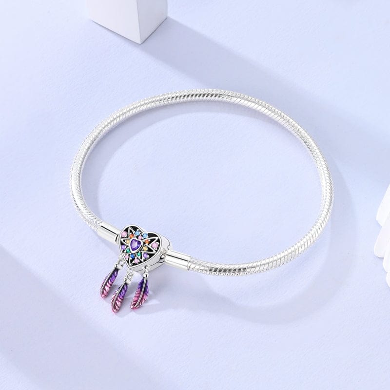 Liora Atelier Dreamcatcher Rainbow Heart Charm Bracelet
