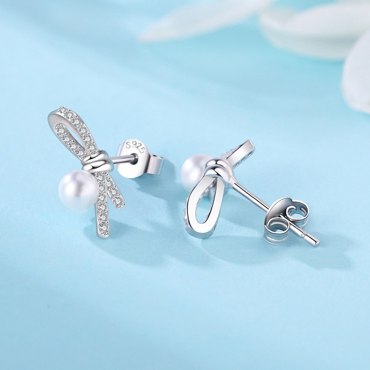 Liora Atelier Elegance Bow Pearl Studs