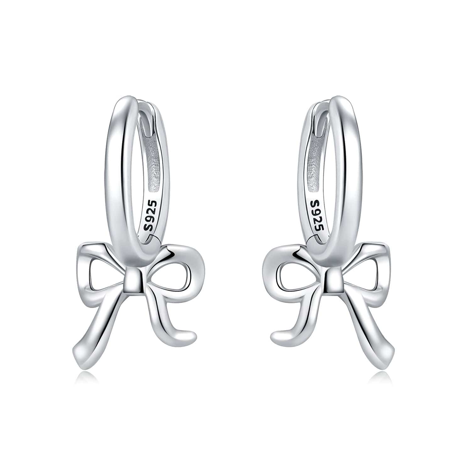 Liora Atelier Elegant Bow Sterling Silver Hoops