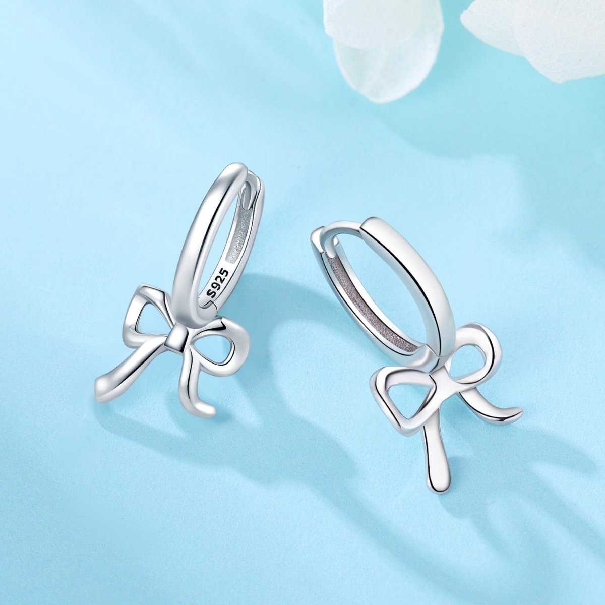 Liora Atelier Elegant Bow Sterling Silver Hoops