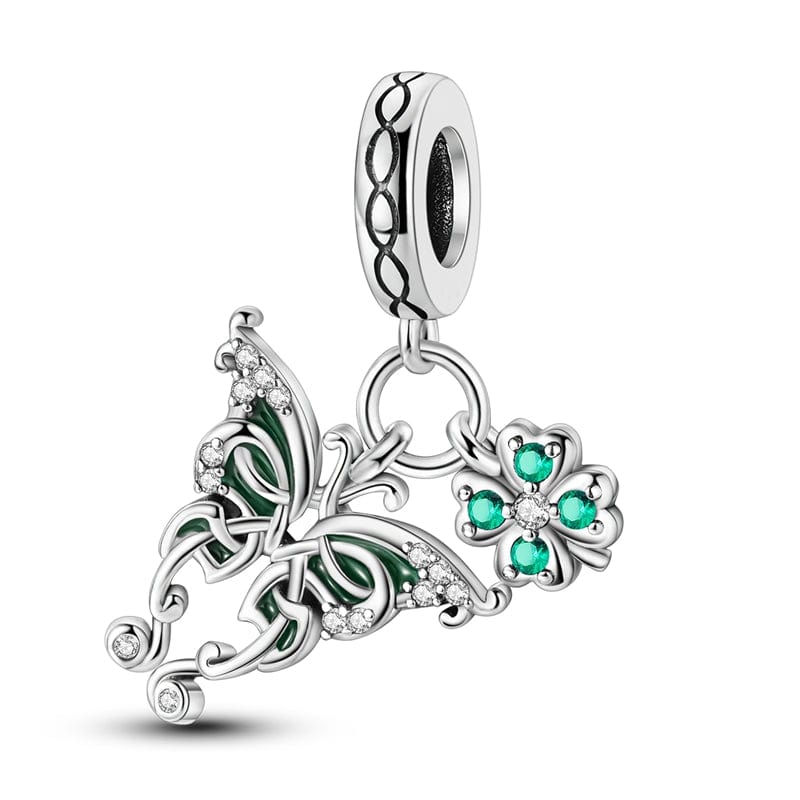 Liora Atelier Elegant Butterfly & Lucky Clover Charm