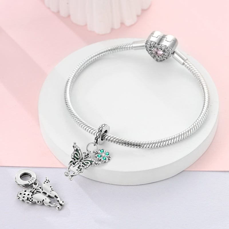 Liora Atelier Elegant Butterfly & Lucky Clover Charm