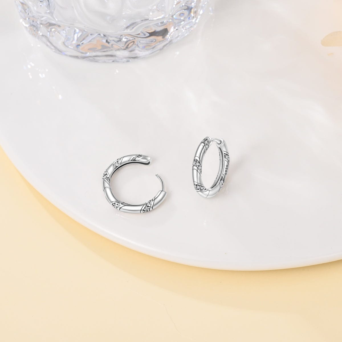 Liora Atelier Elegant Crystal Accent Hoop Earrings