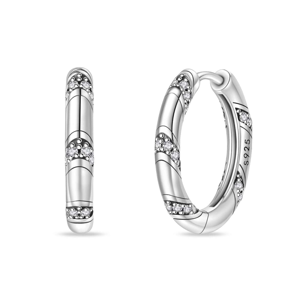 Liora Atelier Elegant Crystal Accent Hoop Earrings