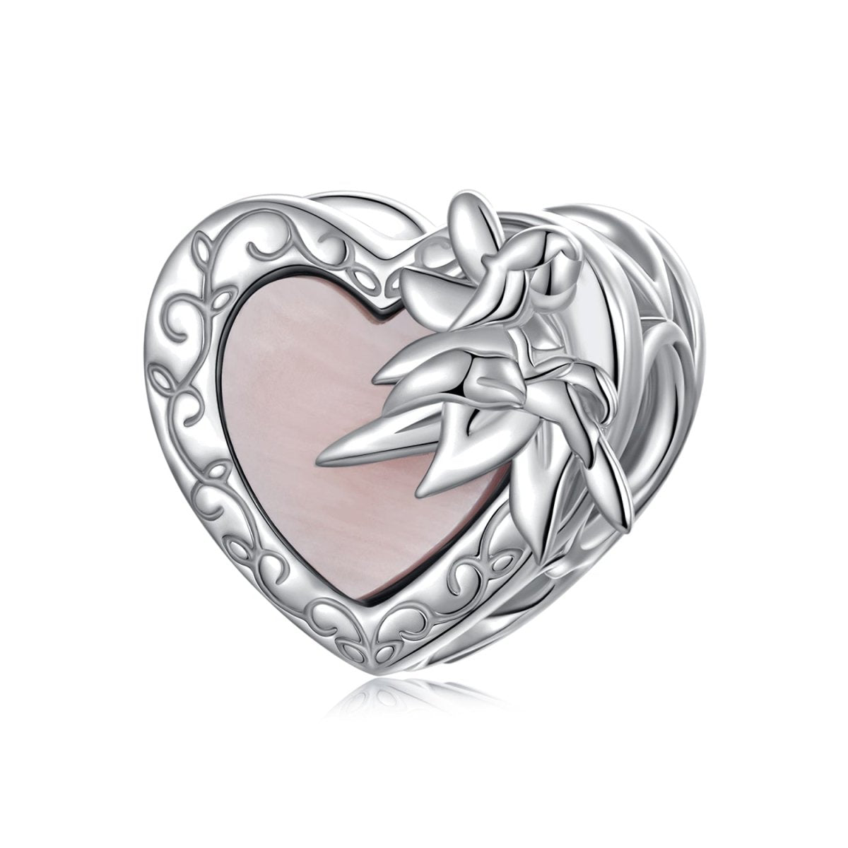 Liora Atelier Elegant Floral Heart Charm