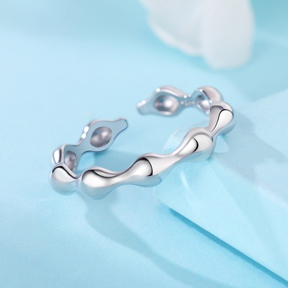 Liora Atelier Elegant Ripple Sterling Silver Band