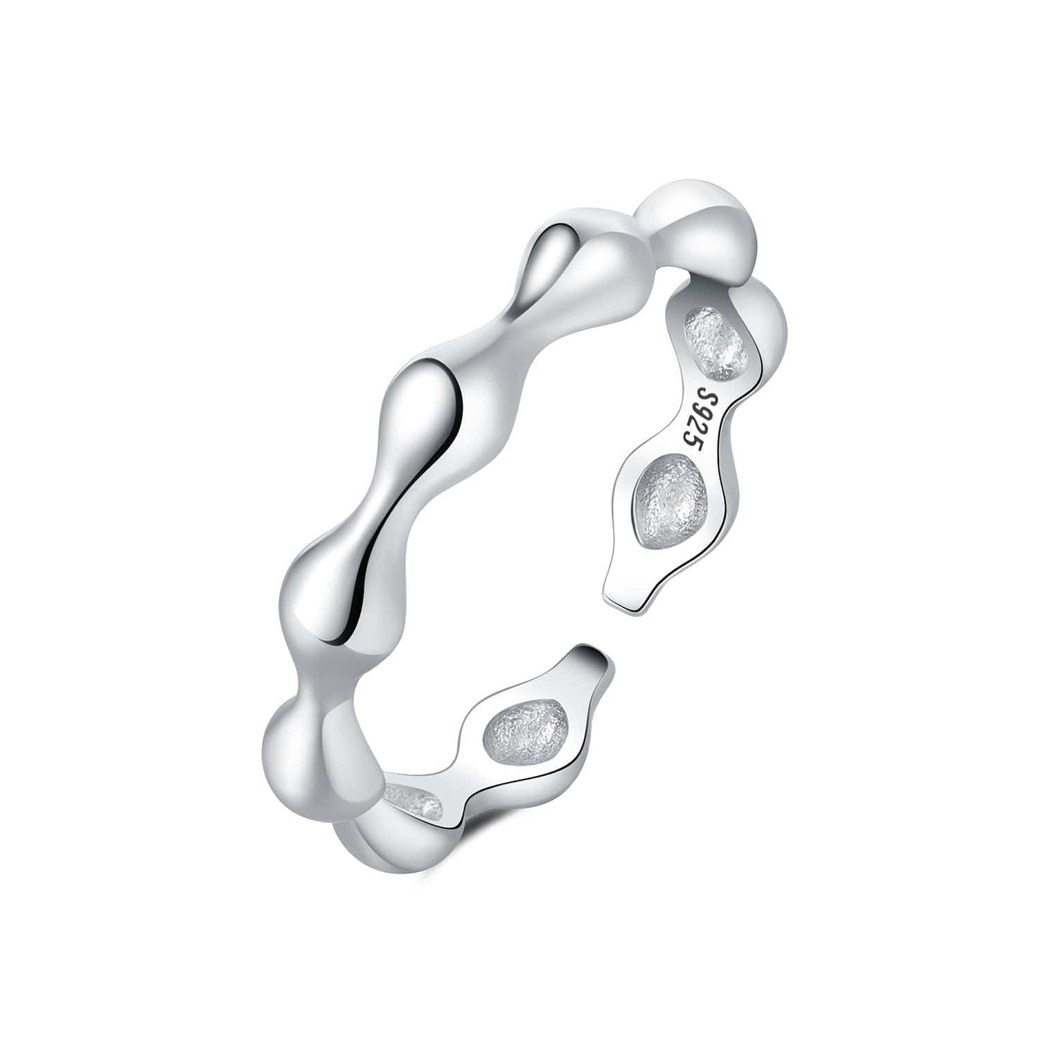 Liora Atelier Elegant Ripple Sterling Silver Band