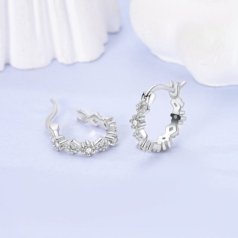Liora Atelier Elegant Twinkle Silver Hoops