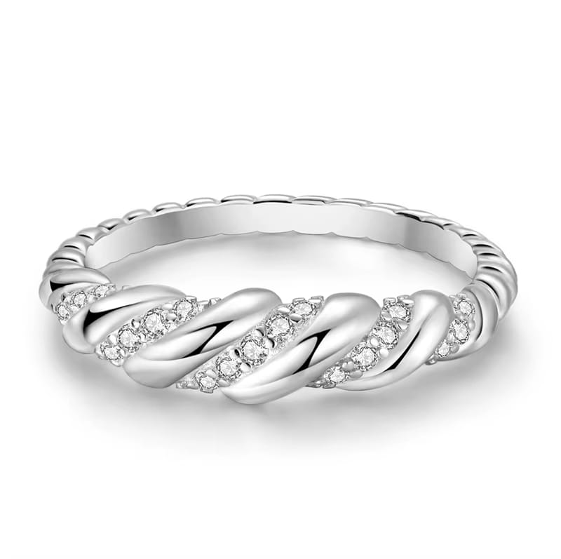 Liora Atelier Elegant Twisted Rope 925 Sterling Silver Ring