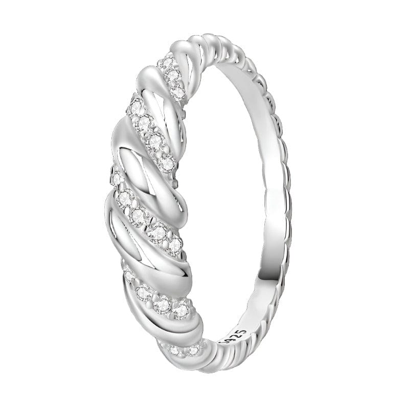 Liora Atelier Elegant Twisted Rope 925 Sterling Silver Ring