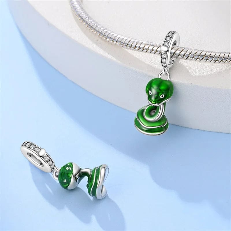 Liora Atelier Emerald Snake Dangle Charm