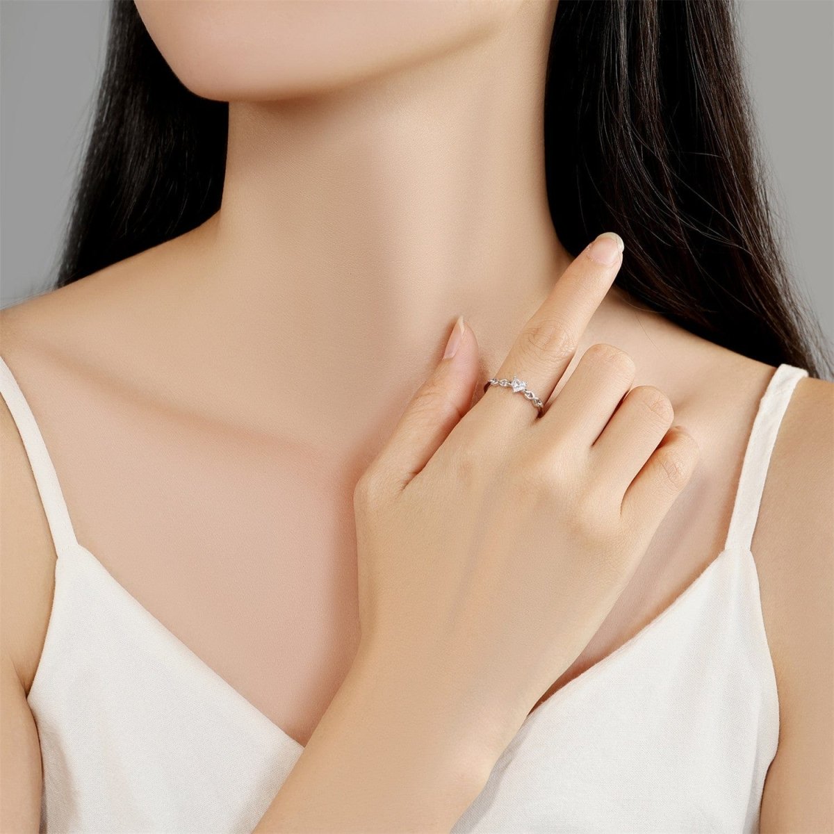 Liora Atelier Eternal Heart Solitaire Adjustable Ring