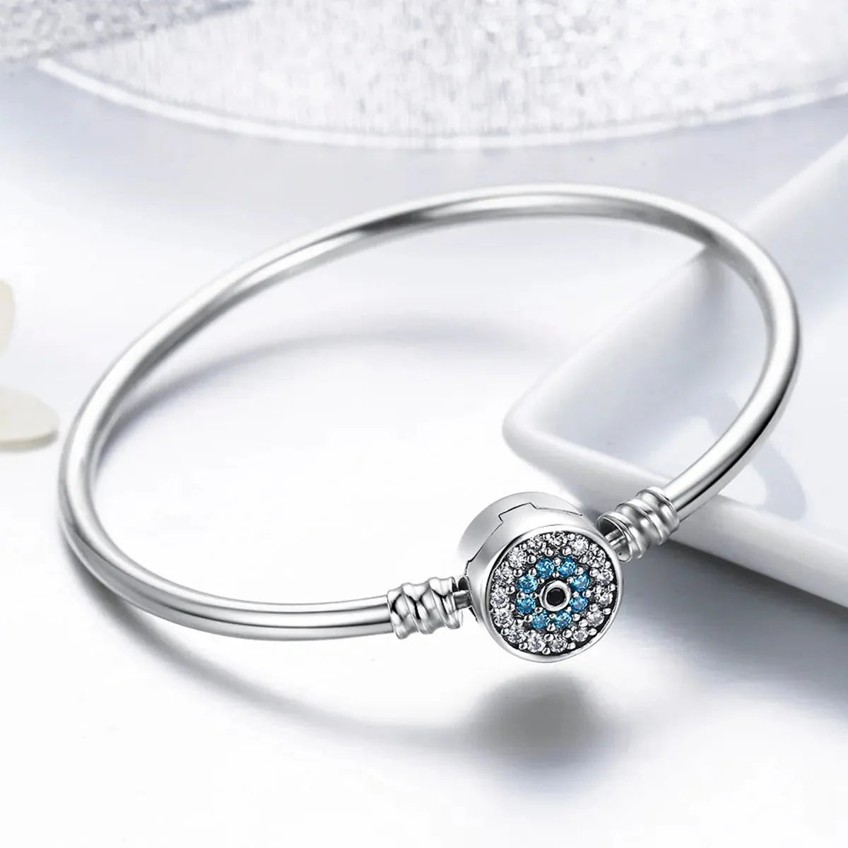 Liora Atelier Evil Eye Pavé Charm Bangle