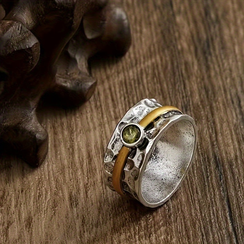 Eleganter grüner Zirkonia-Ring