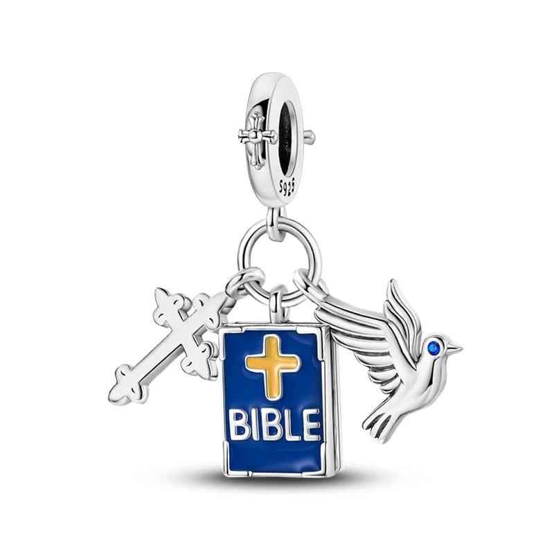 Liora Atelier Faithful Bible Charm with Cross & Dove