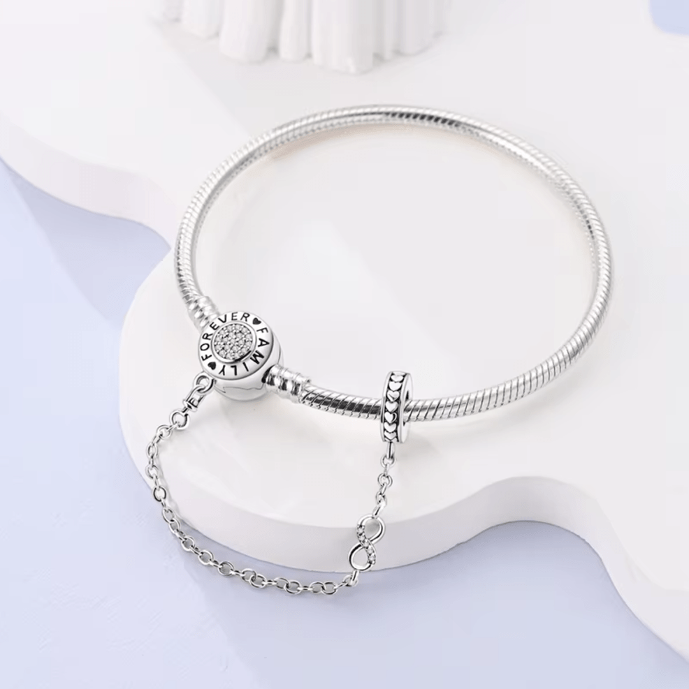 Liora Atelier Family Forever Snake Chain Bracelet with Safety Chain