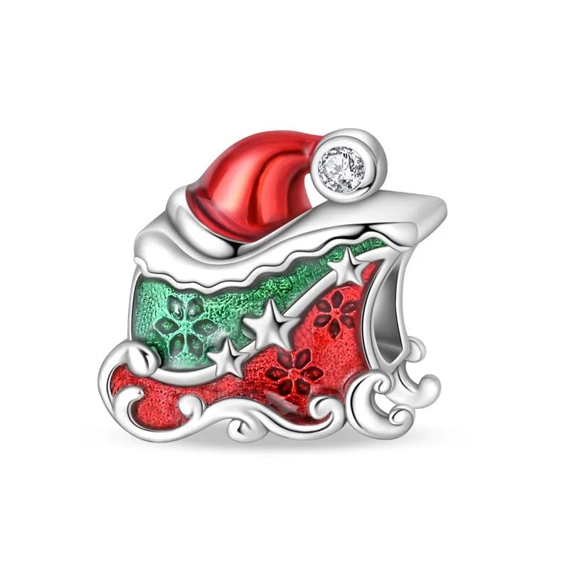 Liora Atelier Festive Sleigh with Santa Hat Charm