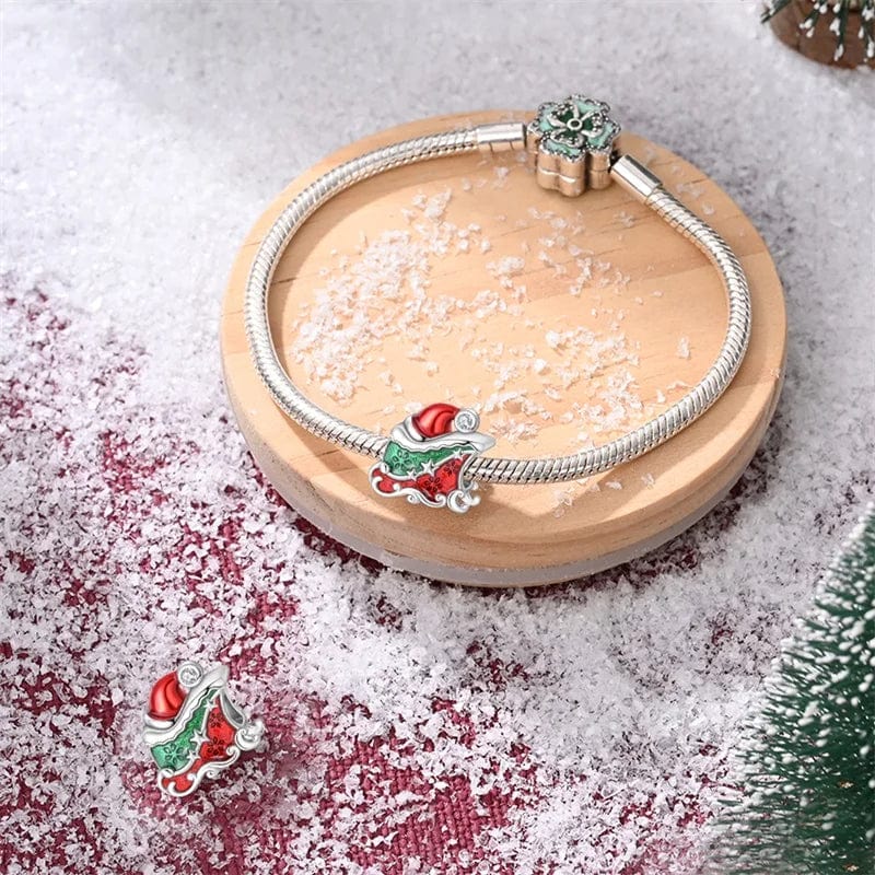 Liora Atelier Festive Sleigh with Santa Hat Charm