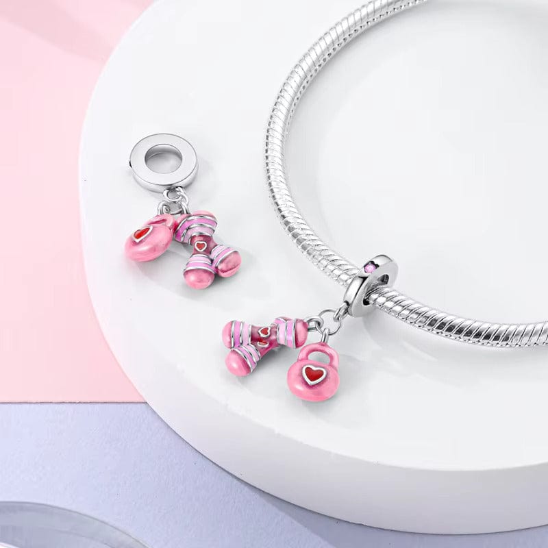 Liora Atelier Fitness Gym Pink Women Set Dangle Charm