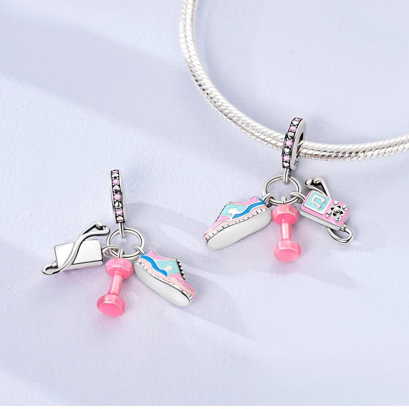 Liora Atelier Fitness Triple Dangle Charm - Sneaker, Dumbbell & Earphones